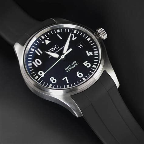 iwc watch black strap|iwc watches with custom straps.